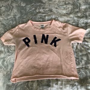 Pink Victoria’s Secret Crop Top Tee